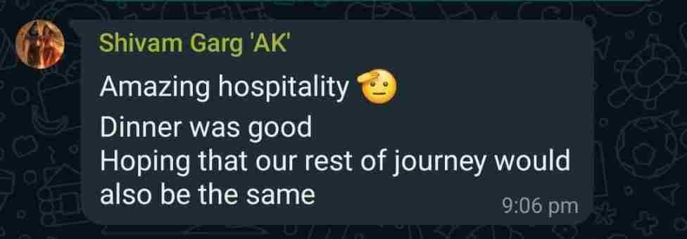 Nagarjuna Travels Customer Testimonial 16